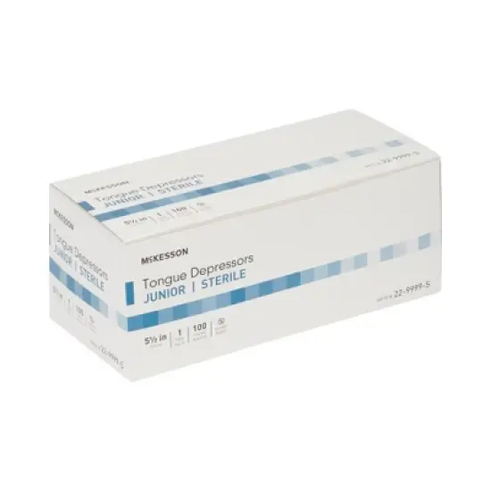 McKesson Tongue Depressor, Sterile, Junior, 5 1/2 in., 100 Count, 1 Pack image {5}