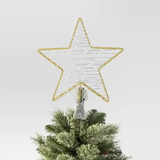 12.25" Lit-Led Champagne Star Twinkle Warm White Dewdrops Christmas Tree Topper - Wondershop&trade; image {2}
