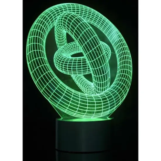 JuzToys 3D Ring-In-Ring Laser Cut Precision LED Lights image {2}