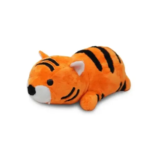 Avocatt 12" Fluffy Orange Tiger Plush Stuffed Animal image {1}