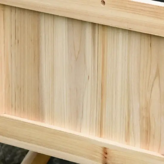 Outsunny Raised Garden Bed, Wood 6 Grid, 31" x 23" with Storage Shelf, Water Draining, Planter Box for Vegetables, Flowers, Herbs, Patio image {5}