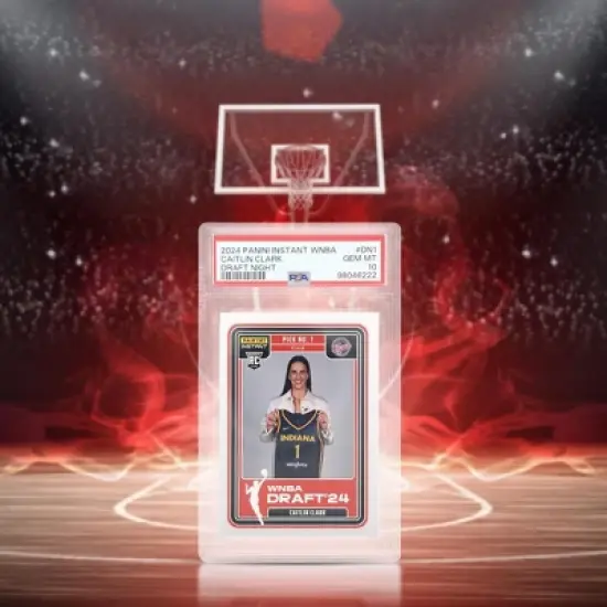 Toynk WNBA 2024 Panini Instant Caitlin Clark Draft Night #DN1 Rookie Card | PSA 10 image {2}