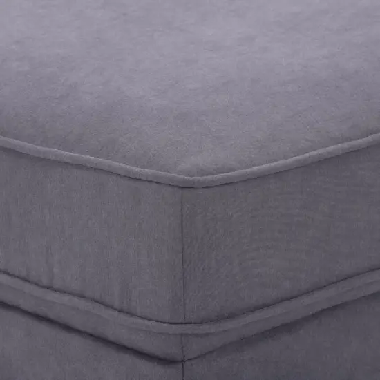 Mulberry Fabric Upholstered Modern Ottoman - CorLiving image {4}