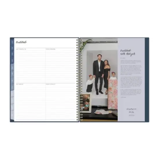 Ivory Paper Co 2024 Planner 11"x8.5" Weekly/Monthly Wirebound French Navy image {2}