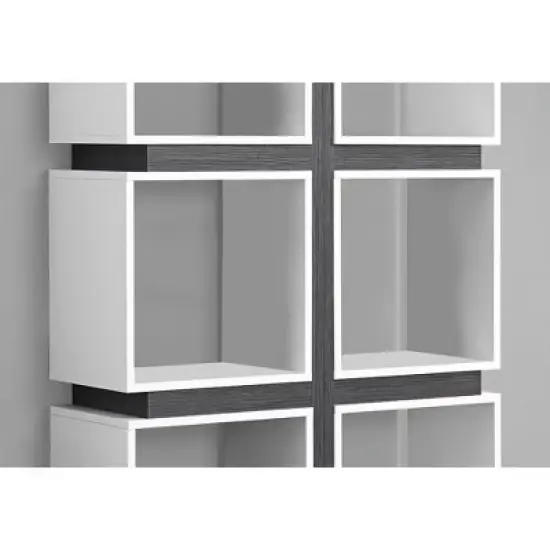 71" Hollow Core Bookcase - White/Gray - EveryRoom image {2}