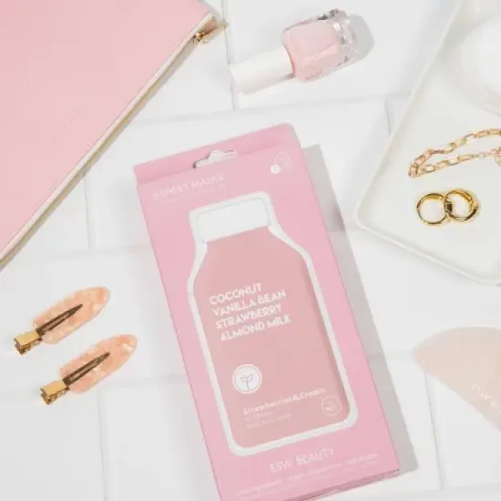 ESW Beauty Strawberries & Cream Soothing Raw Juice Mask - 5ct/4.25oz image {4}