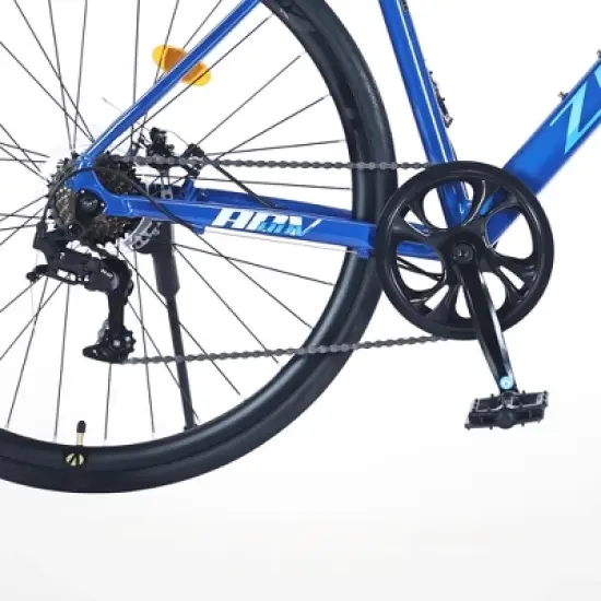 DSVIMOY Bicycles, 27.5 Inch Road Bike for Women and Men, 7 Speed Road Bike, Blue, 68.8"*26.37"*39.37" image {4}