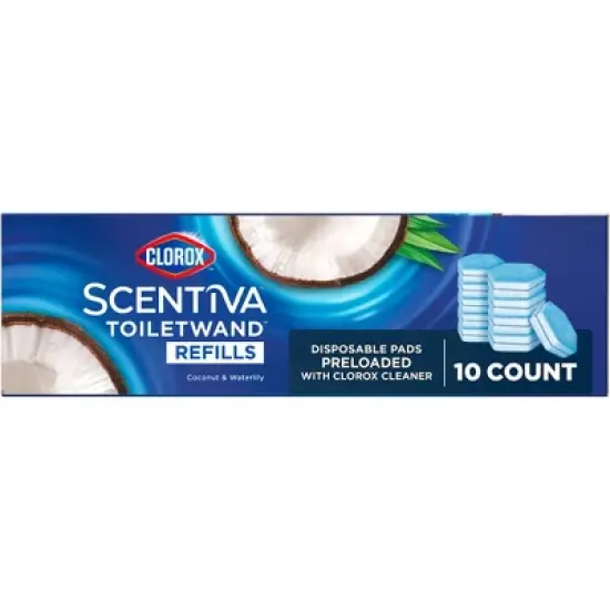 Clorox Scentiva Coconut and Waterlily ToiletWand Pad Cleaner Refills - 10ct image {11}
