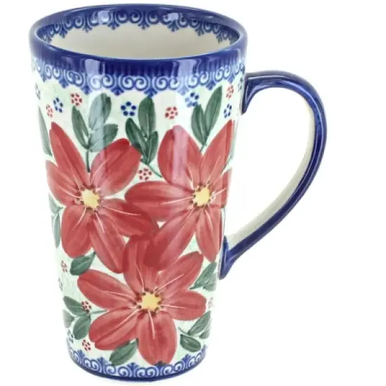 Blue Rose Polish Pottery 468 Vena Large Coffee Mug image {15}