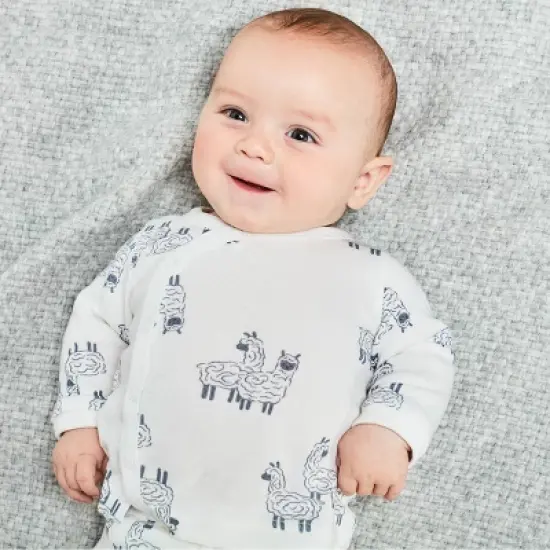 Carter's Just One You&reg; Baby 4pc Llama Pajama Set - White/Gray image {5}