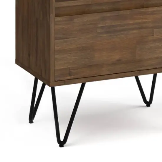 63.8" Saylor Tall Bookcase Rustic Natural Aged Brown - WyndenHall image {6}