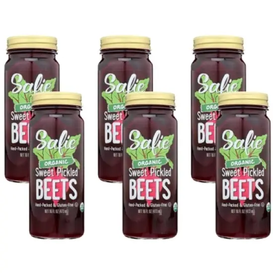 Safie Organic Sweet Pickled Beets - Case of 6/16 oz image {5}