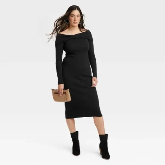 Women's Long Sleeve Midi Bodycon Dress - Universal Thread&trade; image {2}