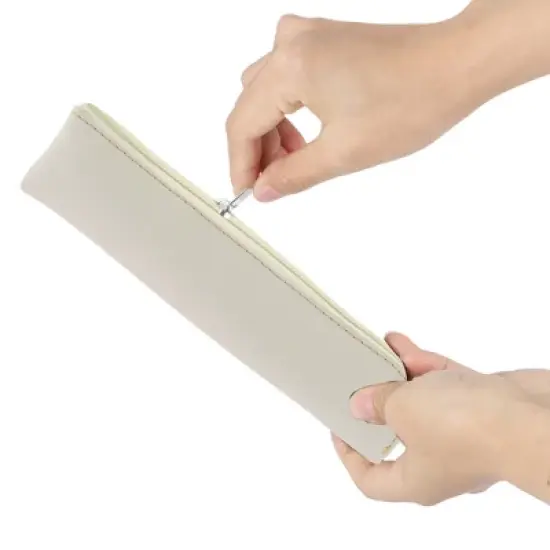 Unique Bargains Faux Leather Pencil Case image {3}