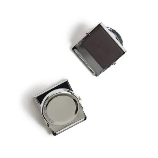 2ct Magnetic Clips Silver - up&up&trade;: Fridge Magnet Clips, Metal, Black & Silver, 1.45" Height, 2 Pack image {3}