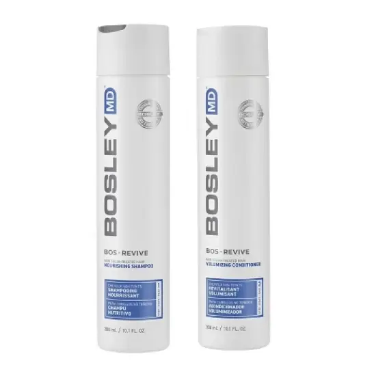 BosleyMD BOS-REVIVE Non-Color Treated Hair Nourishing Shampoo & Volumizing Conditioner (10.1 oz DUO SET) - Bosley MD - Thinning Hair image {4}