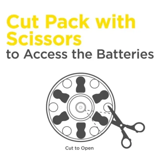 Rayovac Hearing Aid Battery Size 10 24pk - Yellow: 1.45V | 72mAh Capacity | Single-Use image {2}