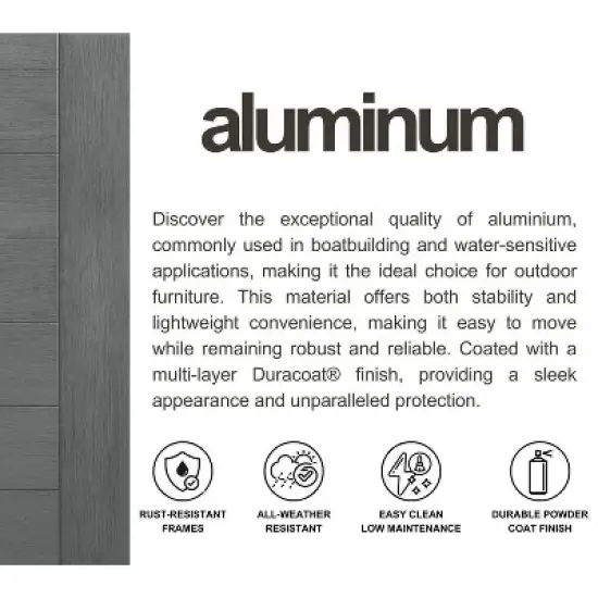 Amazonia Copa 13pc Aluminum Rectangular Extendable Patio Dining Set White image {10}