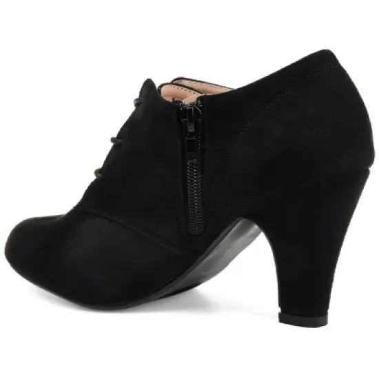 Journee Collection Womens Leona Inside Zip Block Heel Booties image {6}