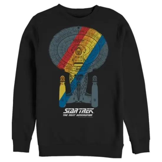 Men's Star Trek: The Next Generation USS Enterprise Rainbow Streak Sweatshirt image {3}