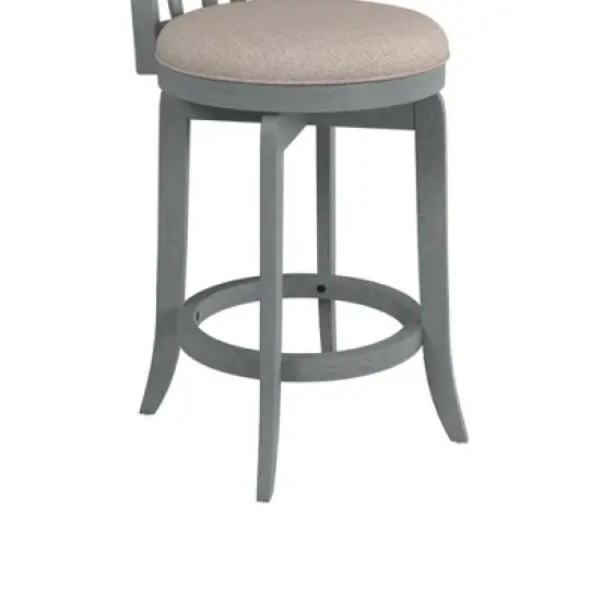 25.75" Savana Swivel Counter Height Barstool Blue (Wirebrush)/Cream - Hillsdale Furniture image {8}