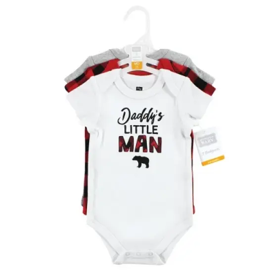 Hudson Baby Infant Boy Cotton Bodysuits, Buffalo Plaid Family image {1}