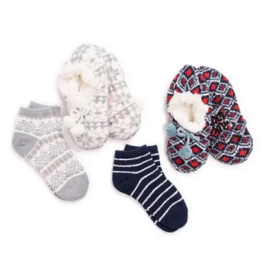MUK LUKS Women's 4 Pack Ballerina Slipper & Sock Set image {7}