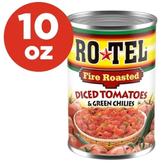 Rotel Fire Roasted Diced Tomatoes & Green Chilies - 10oz image {4}