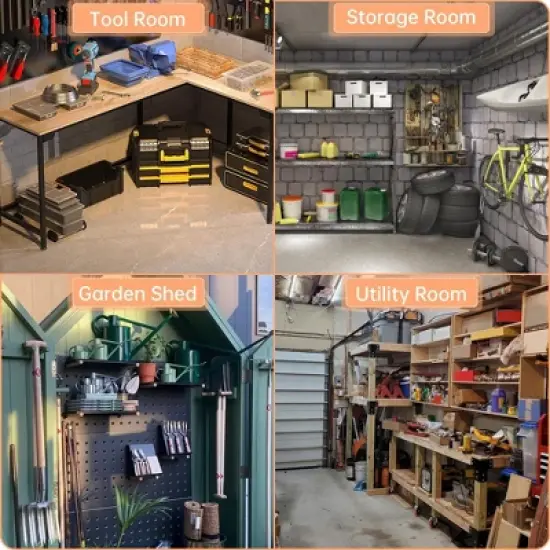 Outdoor Metal Storage Shed， Large Weatherproof Garden Shed for Tools，with Lockable Doors and Sloping Roof，for Lawn Equipment, Patio & Backyard image {6}