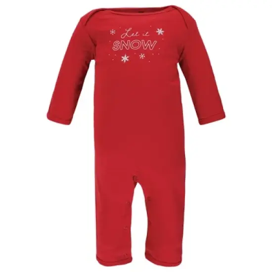Hudson Baby Unisex Baby Cotton Coveralls, Christmas Forest image {4}