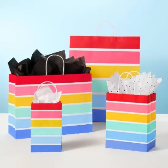 Striped Medium Gift Bag - Spritz&trade; image {1}