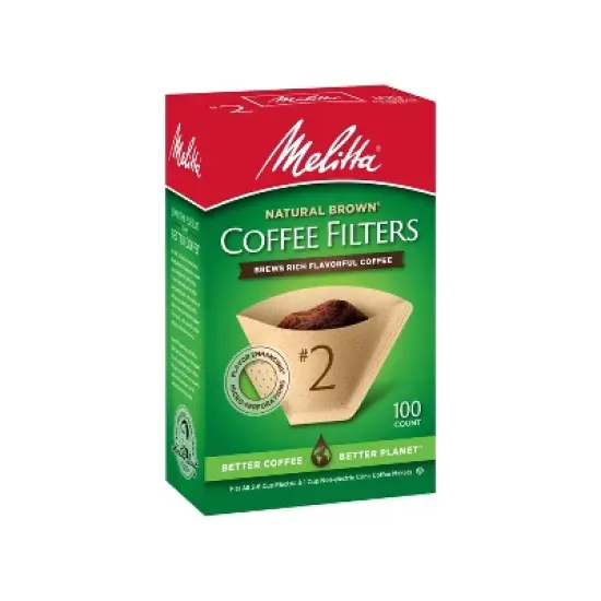 Melitta 100ct Coffee Filters - Natural Brown: Compatible with 4-6 Cup Makers, Disposable Paper image {4}