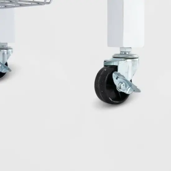 Hennington Kitchen Cart with Stainless Steel Top White - Boraam image {10}