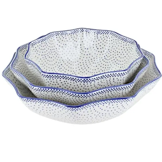 Blue Rose Polish Pottery M1000 Manufaktura Serving Bowl Set image {5}