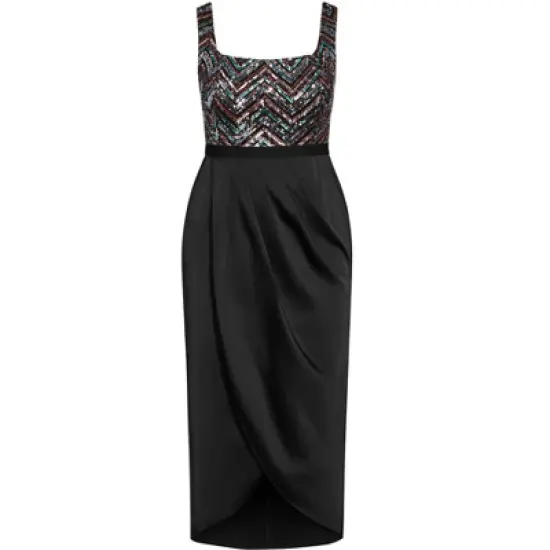 Women's Plus Size Sequin Bodice Dress - multi | CITY CHIC image {3}