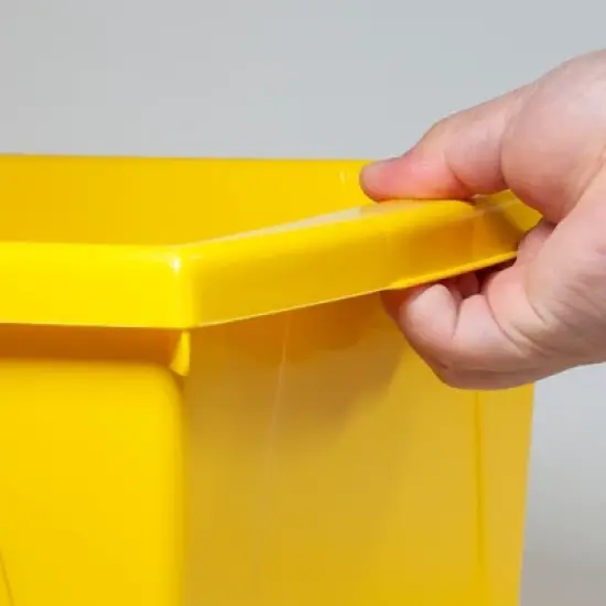 Storex 4 Gallon Storage Bin, Yellow image {6}