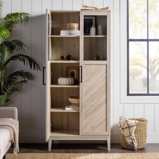 68" Boho Modern Tall Storage Wood Cabinet - Saracina Home image {14}