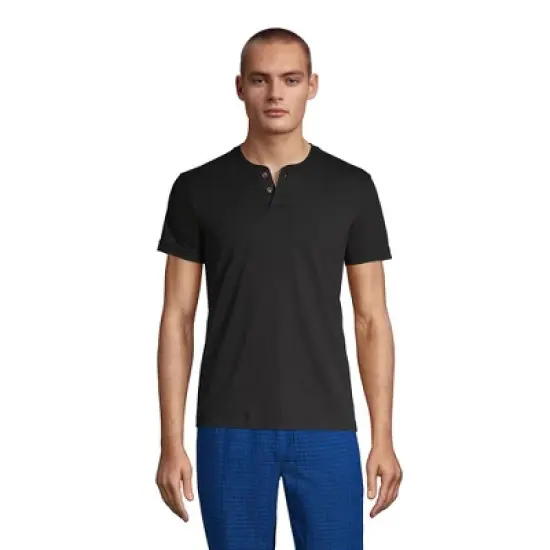 Lands' End Men's Short Sleeve Super-T Henley image {5}