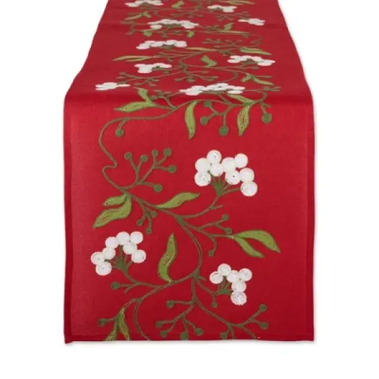 Design Imports Embroidered Table Runner image {3}