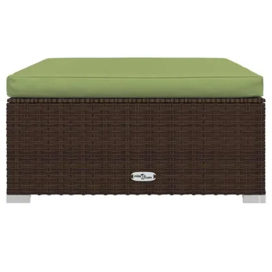 vidaXL Garden Lounge Set Brown, Green image {7}