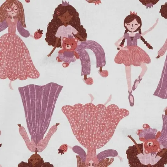 Carter's Just One You&reg; Toddler Girls' Princesses and Horses Short Sleeve Pajama Set - Pink image {1}