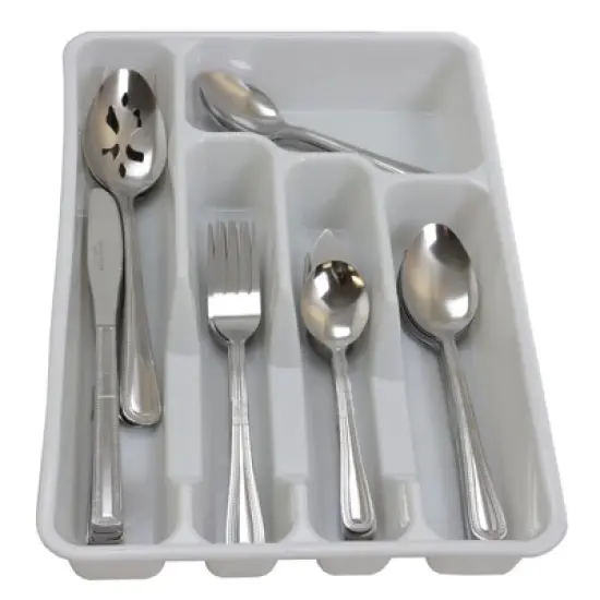Gibson Home Basic Living Aston 45 Piece Flatware Set with Plastic Tray image {5}