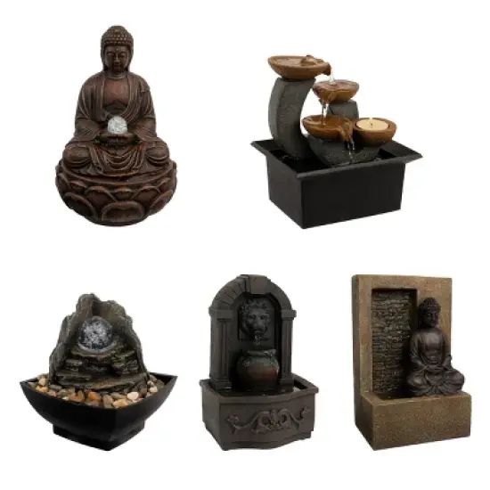 Nature Spring Sitting Buddha Indoor Water Fountain image {3}