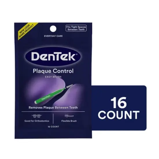 DenTek Easy Brush Plaque Control Interdental Toothbrush - 16ct image {12}