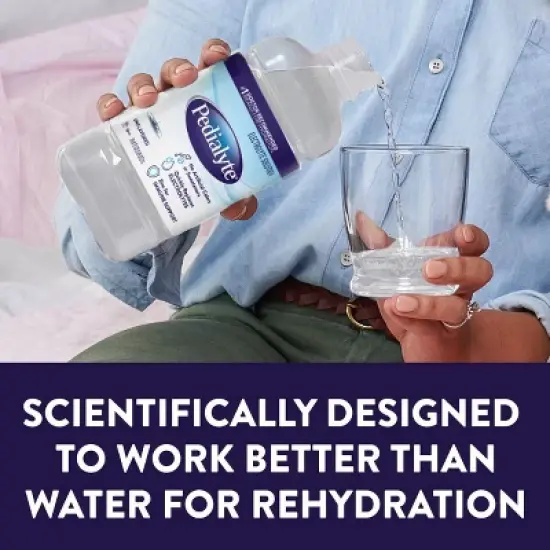 Pedialyte Electrolyte Solution Hydration Drink - Unflavored - 33.8 fl oz image {4}