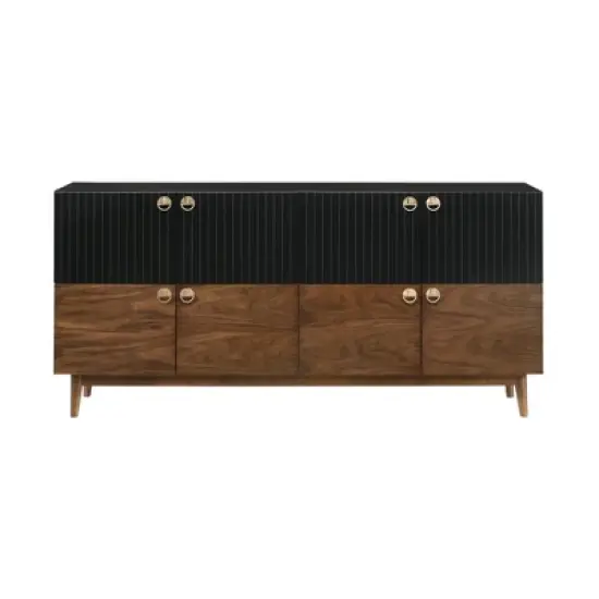 Amigo Veneer Wood Buffet Black/Walnut - Armen Living image {1}