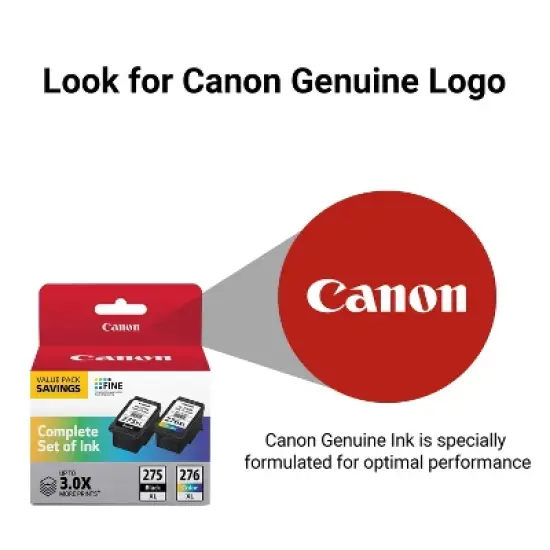 Canon PG-275XL/CL-276XL Ink Cartridge 2pk - Black/Tri-Color: Standard Yield Printer Ink image {6}