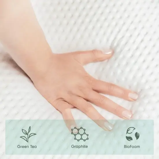 Bryt Green Tea Cooling Memory Foam Mattress - Bed Mattress in A Box image {4}