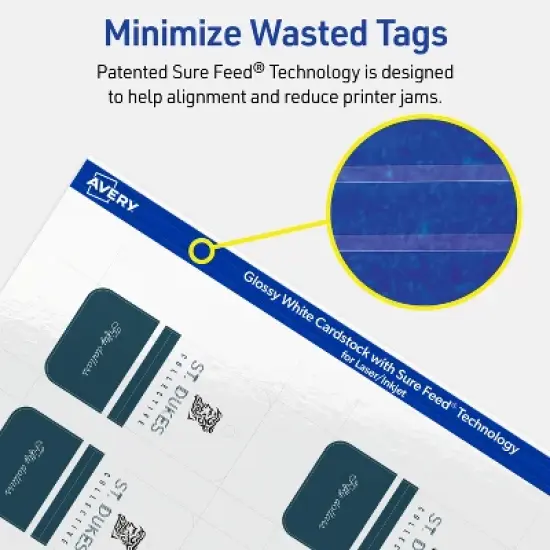 Avery Perforated Price Tags, 1-1/2" x 3", Glossy White, 100 Total image {6}