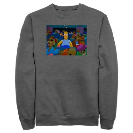 Men's The Simpsons Treehouse of Horror Homer Skeleton Theater Scene Sweatshirt image {3}